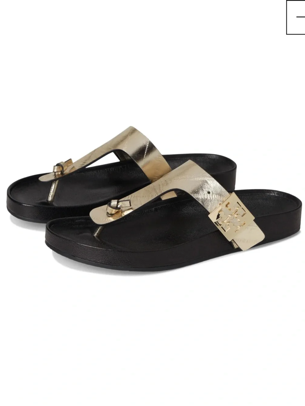 Tory Burch Mellow Thong Sandals In Black
